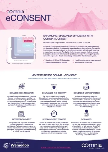Consent form example on tablet